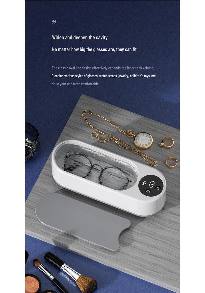 Portable Ultrasonic Cleaner for Jewelry, Makeup Brushes, Glasses, Watches