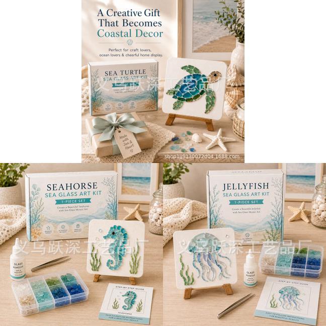 Kit Vita Marina e Natale con Creature Marine Acriliche Artigianali per Arredamento Casa e Regalo