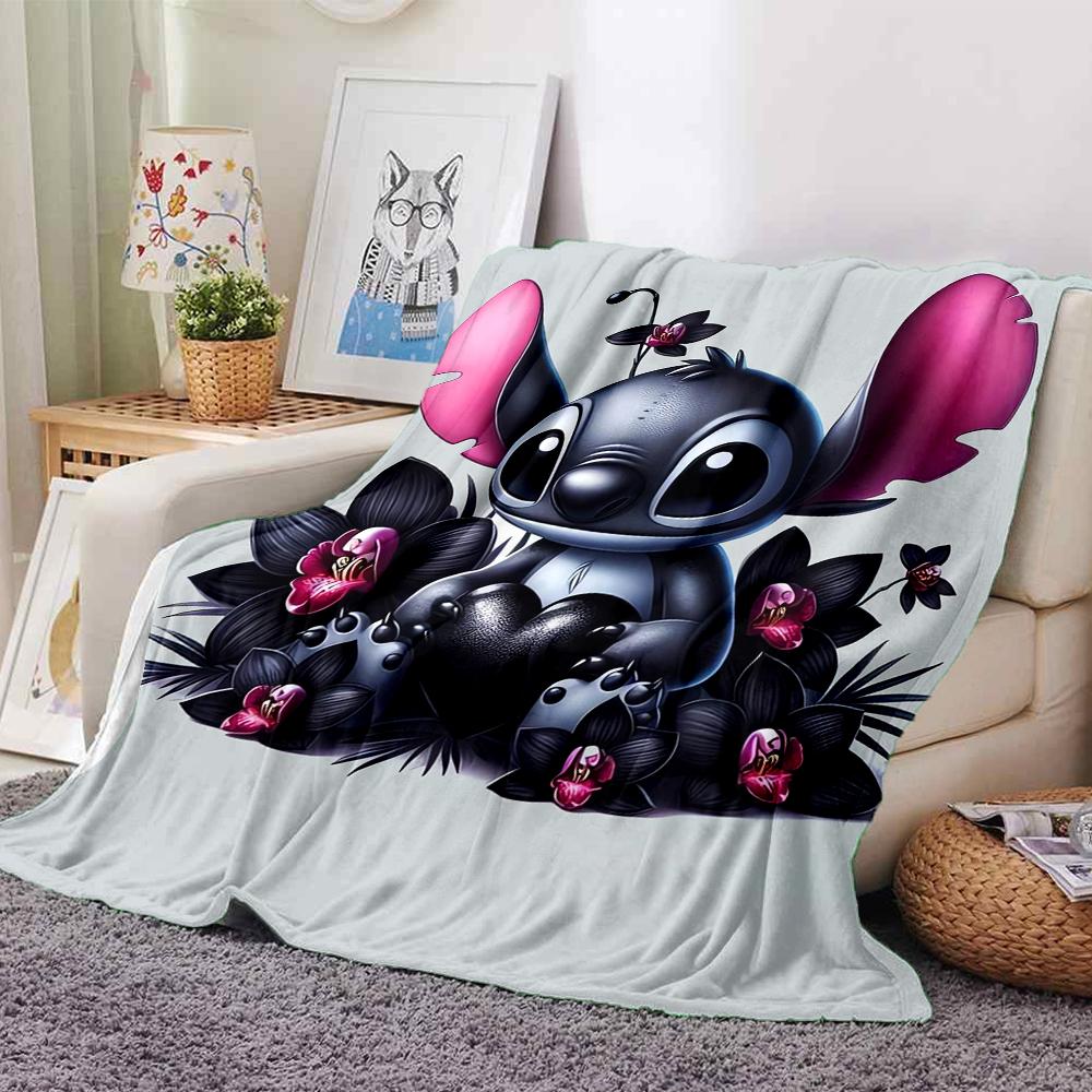 1Pc Lilo Stitch Tropical Adventure Blanket For Couch Bed Plush Cozy Fuzzy Blanket Super Soft Warm Blankets For Fall And Winter 091884