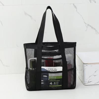 Large Capacity Mesh Beach Bag Portable Travel Organizer for Swimming and Fitness KTB