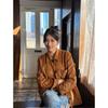 Cc Collect Belted Suede Collar Jacket C261psf513