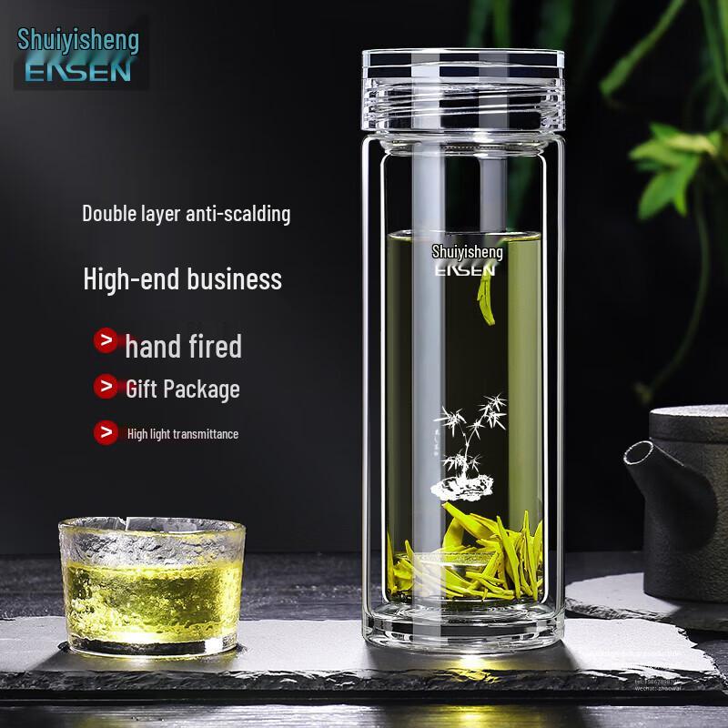 Shuiyisheng Pure Titanium Antibacterial Glass Tea Infuser Bottle