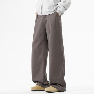 All-match Casual Pants for Men In Spring and Autumn, Slim and High, Loose, Drape, Straight Workwear, Micro-flare Trousers