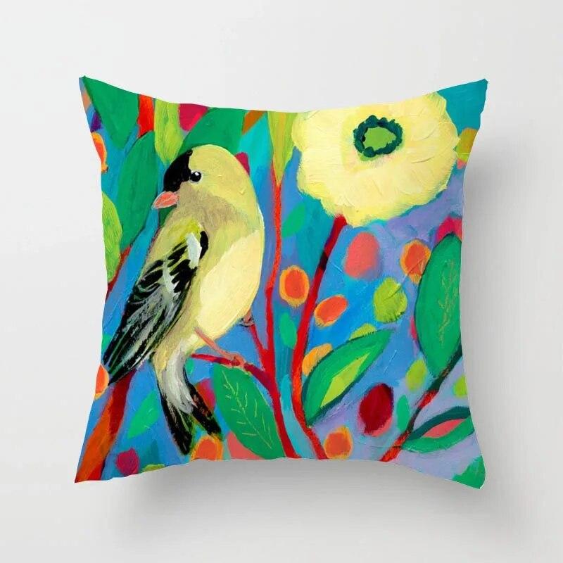 Abstract Modern Floral Painting Sofa Pillowcase Cushion Cover     Bed Living Room