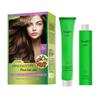 Bamanzi Hazelnut Low Ammonia Plant-Based Hair Dye Cream for Home Use, Gentle White Coverage, No Bleach Needed.