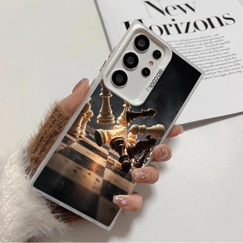Competitive Chess Game Soft Phone Case for Samsung Galaxy S24 S25 FE S26 Edge S23 Ultra S22 Plus S21 + Shockproof Cover Back She Samsung S23 Ultra