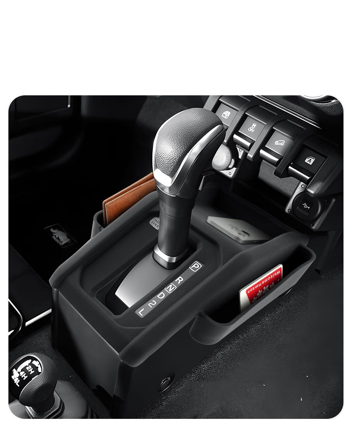 ECOZEN Jimny Nomad JC74 (5-door) Automatic Transmission Shift Lever Storage Box, Jimny JC74W Console Tray, Small Item Storage Box, Center Console Box,
