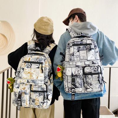 Graffiti Schultaschen für Männer und Frauen Junior High School Schüler Neue Große Kapazität High School Schüler College Studenten Rucksack Herren Rucksack