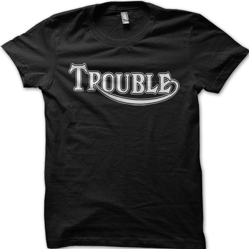 Футболка для байкеров и мотоциклистов, футболка Trouble Custom Motorcyclist 9070 3XL