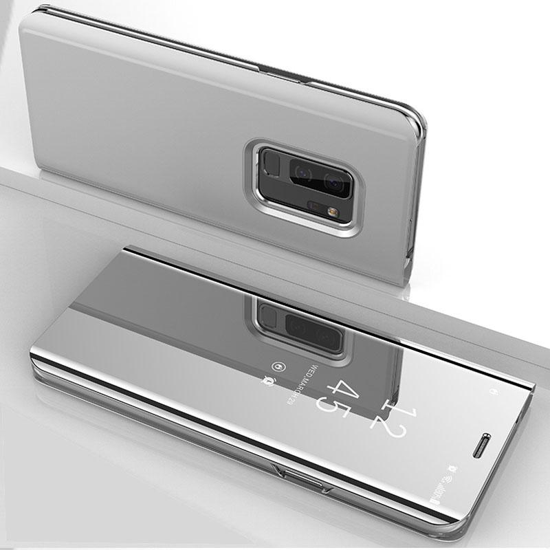 Clear View Mirror Case For Samsung Galaxy A13 A23 A33 A43 A53 A73 A04 A24 A34 A54 M13 M23 M55 5G Leather Flip Stand Cover