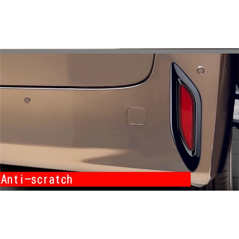 Car Bright Black Rear Tail Fog Light Lamp Frame Cover Trim For Toyota Alphard 40 Series 2025+ Car Accessories Parts