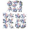 Pack of 3 Window Film Stained Leaf Reusable Rainbow Glass Cling Removable Decoration Stickers Indoor Decals Office Decor