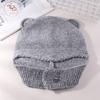 Cappello di Lana Carino con Orecchie d'Orso Giapponese per Donna in Autunno e Inverno Nuovo Caldo Cappello a Maglia che Mostra il Viso Protezione per Collo e Orecchie Cappello