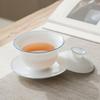 Customizable Handmade Sancai Gaiwan White Ceramic Tea Bowl - Thin-walled Kung Fu Tea Set