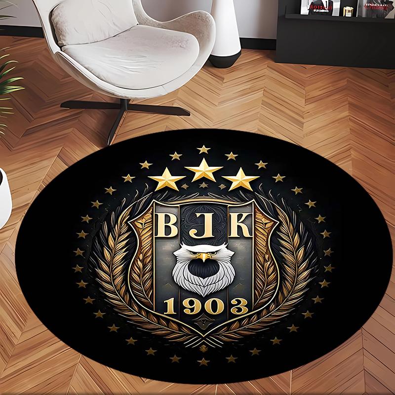 Bjk Fc (5) Round Office Rug Decorative Floor Rug for Office Bedroom Living Room and Home Space