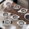 Mesh Tea Infuser Reusable Strainer Stainless Steel Teapot Loose Leaf Spice Filter Equipment Leak Double Handles