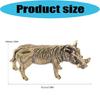 Handmade Solid Metal Swine Figure Bronze Animal Statue Sign of Strength and Courage for Shelf or Coffee Table
