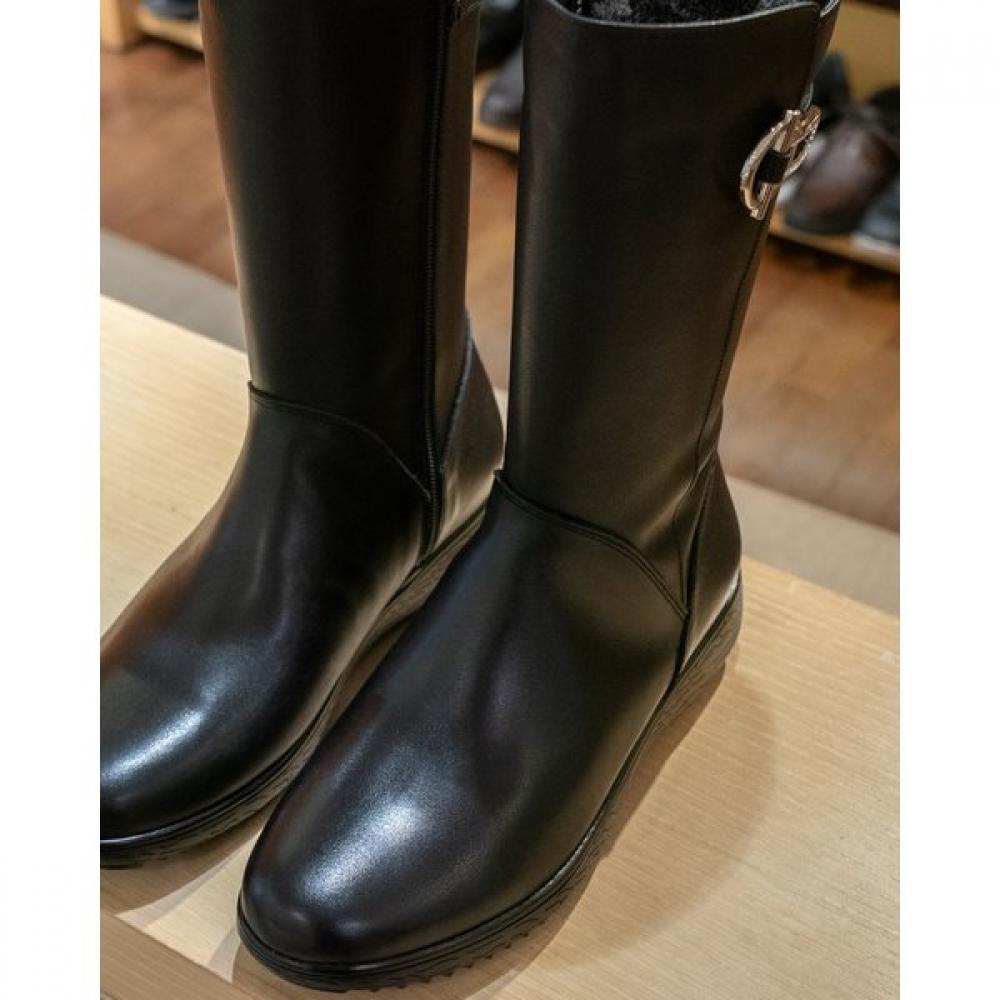 Vainer Black Women S Comfort Fur bootS 377d