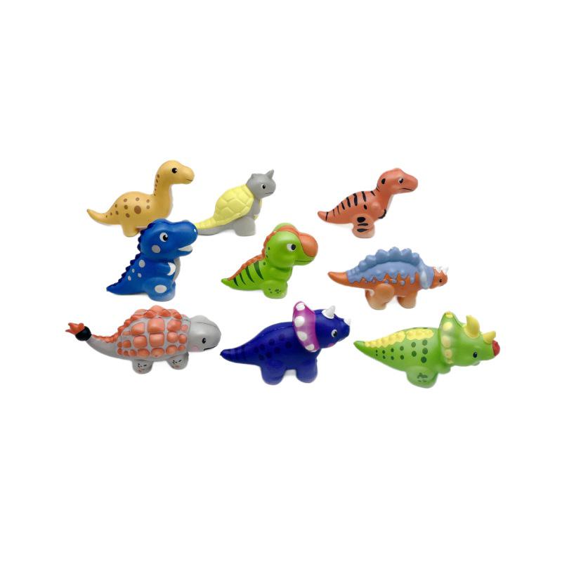 Triceratops Slow Rebound PU Squeeze Toy - Mini Hand Simulation Dinosaur