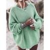 Loose Fitting Pullover Solid Color Sweater Loose Pullover Pure Color Sweater
