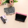 Washed Denim Wallet Golden Star Coin Purse, Women Change Kiss Lock Purse Closure Pouch for Folded Cash Coins Cards Mini Makeup