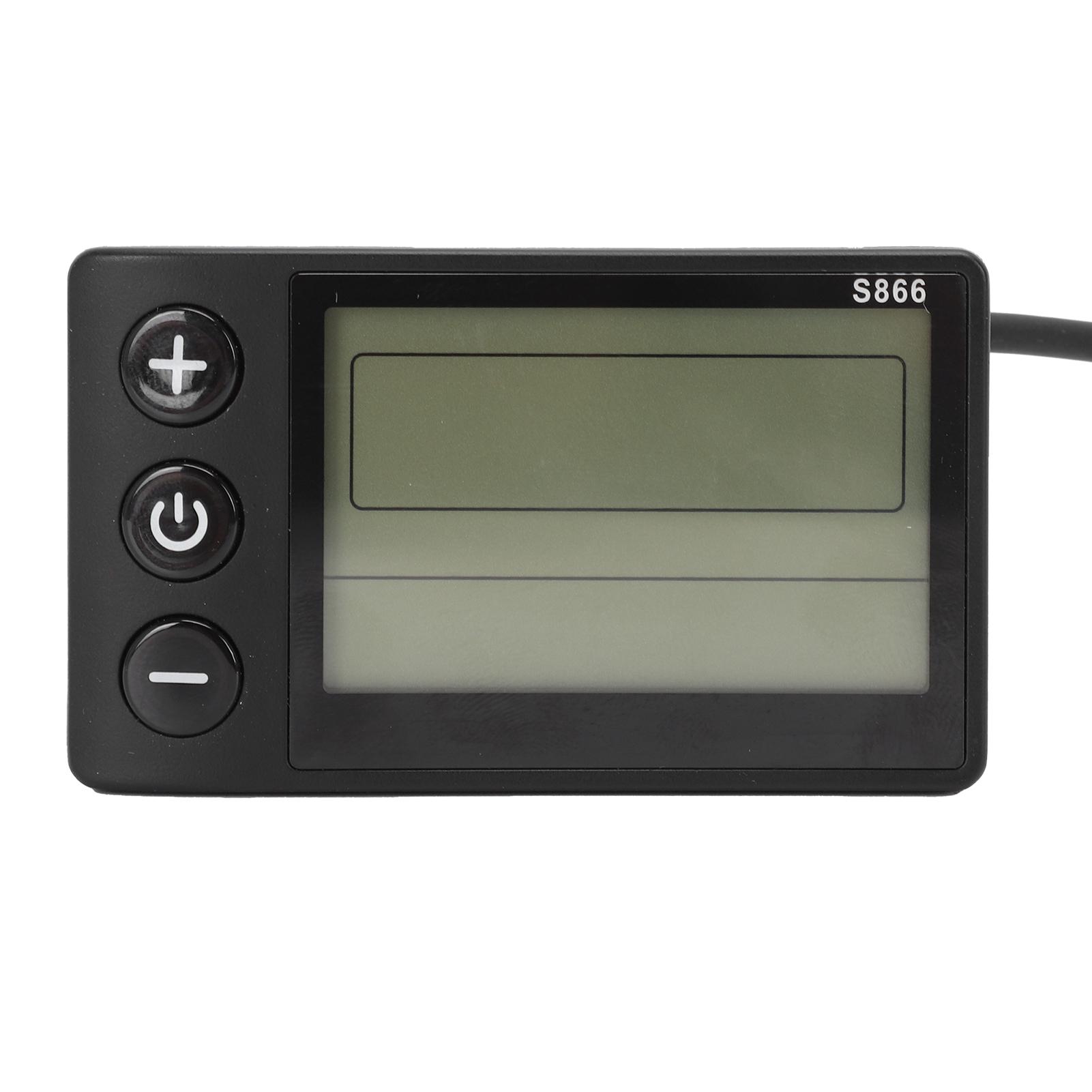 

Electric Bike LCD Display Meter S866 ABS Electric Bike Control Panel with 6 Pin Water Proof Connector for Scooter