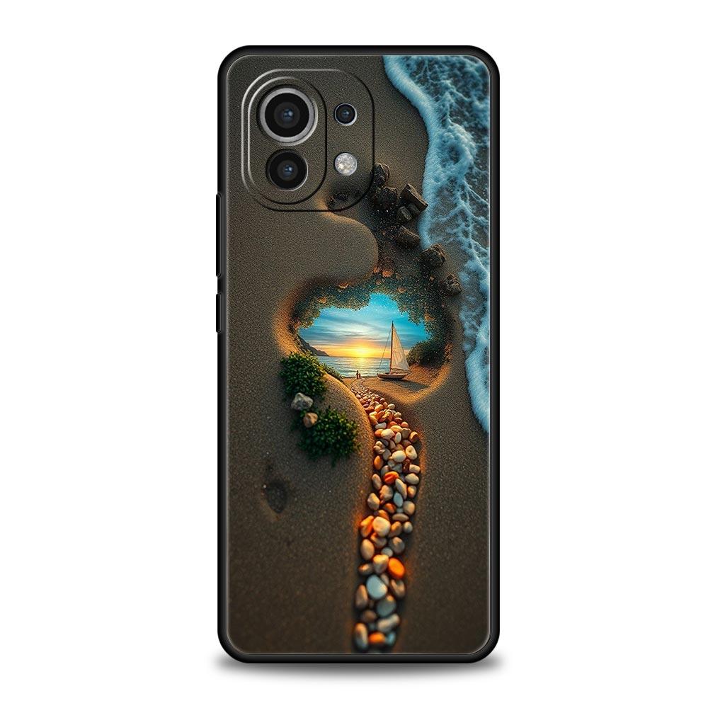 Ocean Coastal Seashell Seaweed Phone Case Cover for Xiaomi Mi 17 15 14 13 12 11 Ultra 15T 14T 13T 12T 11T Pro Lite 5G Soft TPU