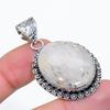 Lodolite Quartz Gemstone Handmade 925 Sterling Silver Jewelry Pendant 1.85" SU-10757