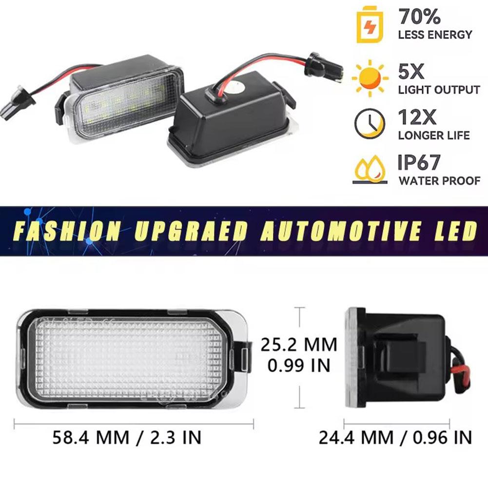 2X LED License Number Plate Light for FORD Tourneo Transit Connect Courier Custom XJ XF 2008-2015 Car Accessories