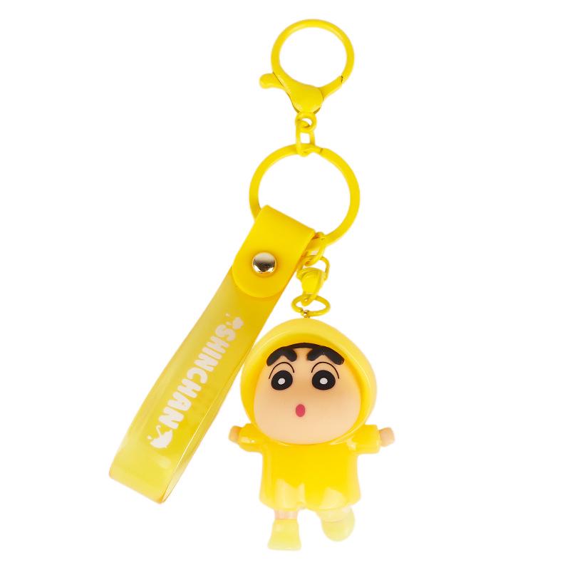 Echter Crayon Shin-chan Plüsch-Schlüsselanhänger: Unisex Regenmantel Anhänger für Schlüssel und Taschen
