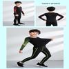 Jungen-Kompressionsstrumpfhosen-Sets, Lauftraining, Fitness, Sport, atmungsaktiv, schnell trocknend, Langarm-T-Shirt