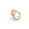 Yhpup Minimalistischer Edelstahl Herz Geometrisch Hohl Ring Glattes Metall Kreativer Charme Finger Schmuck Bijoux Femme