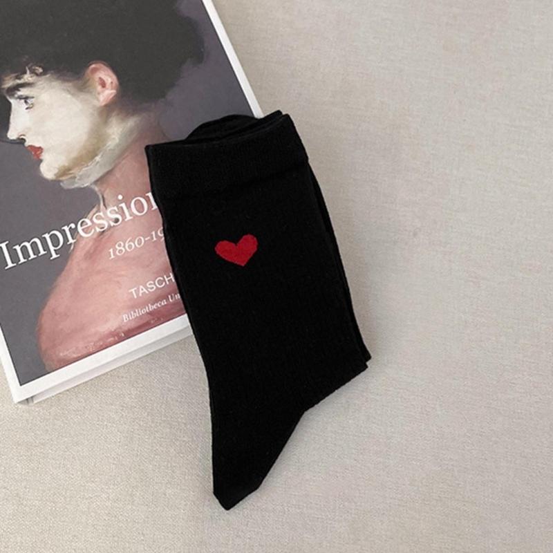Women Thin Cotton Socks,Soft Cotton Bootie Socks Cute Above Ankle Crew Socks Combed Cotton Heart Ankle Socks Gift