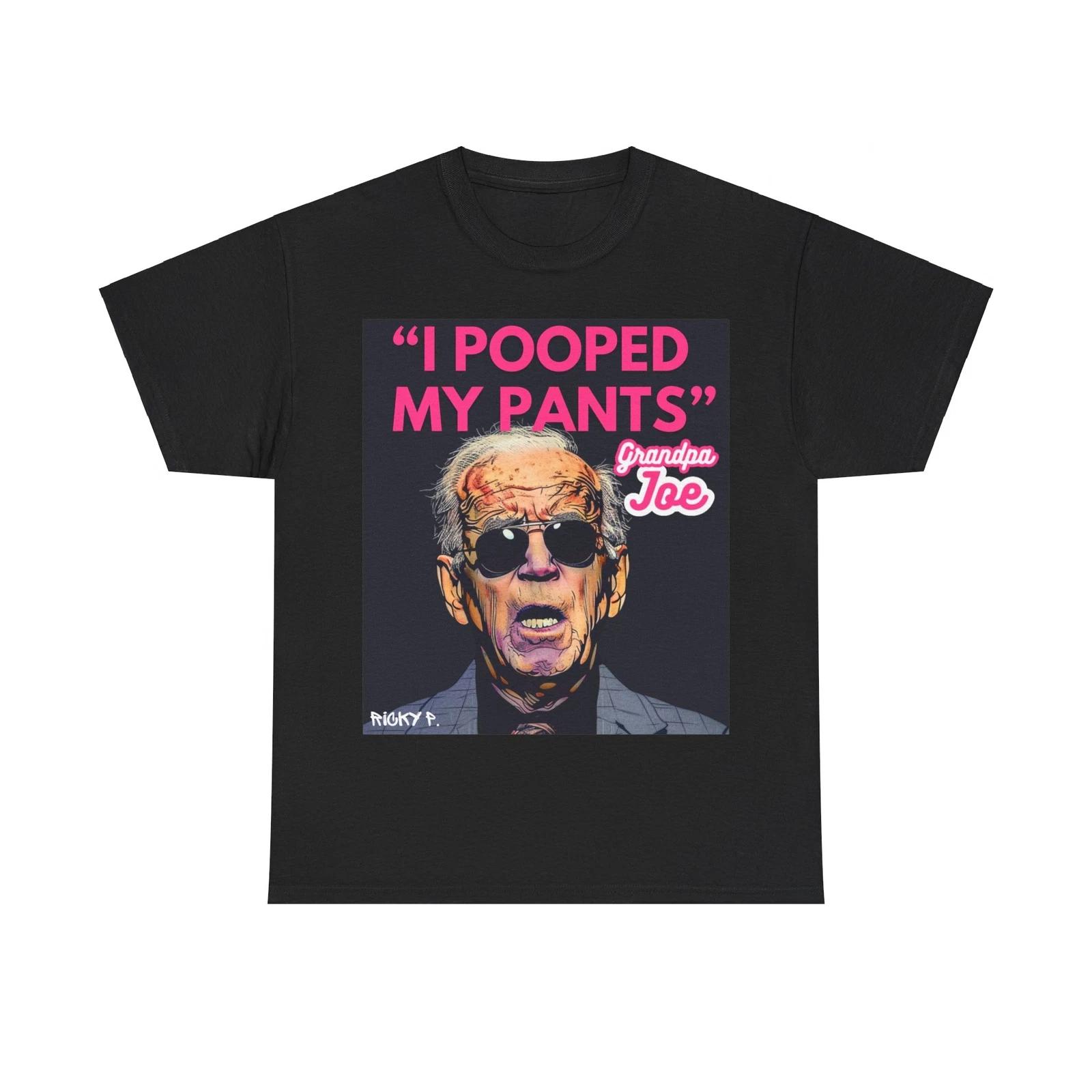 Grandpa Joe ‘I popped my pants’ Joe Biden 100% Cotton T-shirt Mens Womens Tees Top L