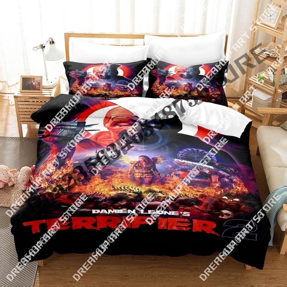 3D Print Hip Hop Terrifier 3 Movie Bedding Set Single Twin Full Queen King Size Bed Set Adult Bedroom Duvetcover Sets Anime Bed