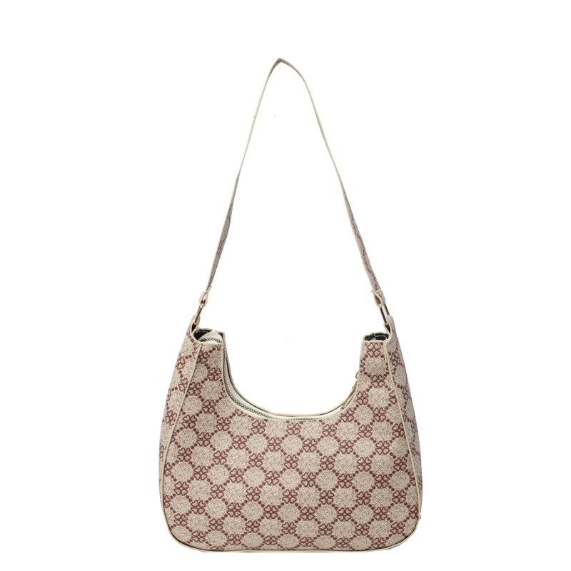 

Модна жіноча сумка під пахвами в стилі ніші 2024, нова модна модна сумка в формі півмісяця, проста повсякденна сумка через плече коричневий