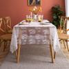 French Pastoral White Lace Nylon Hollowed Out Photo Eyelashes Rose Coffee Table Tablecloth Dining Table Cloth Wedding Decoration
