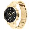 Tommy Hilfiger 1710589 Herrenuhr Goldenes Armband Schwarzes Zifferblatt 43mm + Box