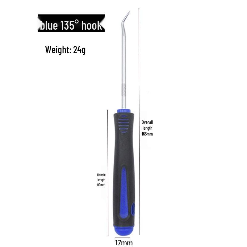 4-Piece Auto Repair Tool Set: Tire Patching, Oil Seal Hook, Screwdriver.