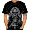 Summer  Devil Satan Print T-shirt 3D Men Short Sleeved Tee Shirt Fashion Harajuku Hip Hop Casual Unisex Streetwear