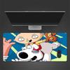 Brian Griffin Mouse Pad, Large Gaming Desk Mat, Non-slip XXL Mousepad for Laptop & Tablet, Mini PC Playmat with Stitched Edges