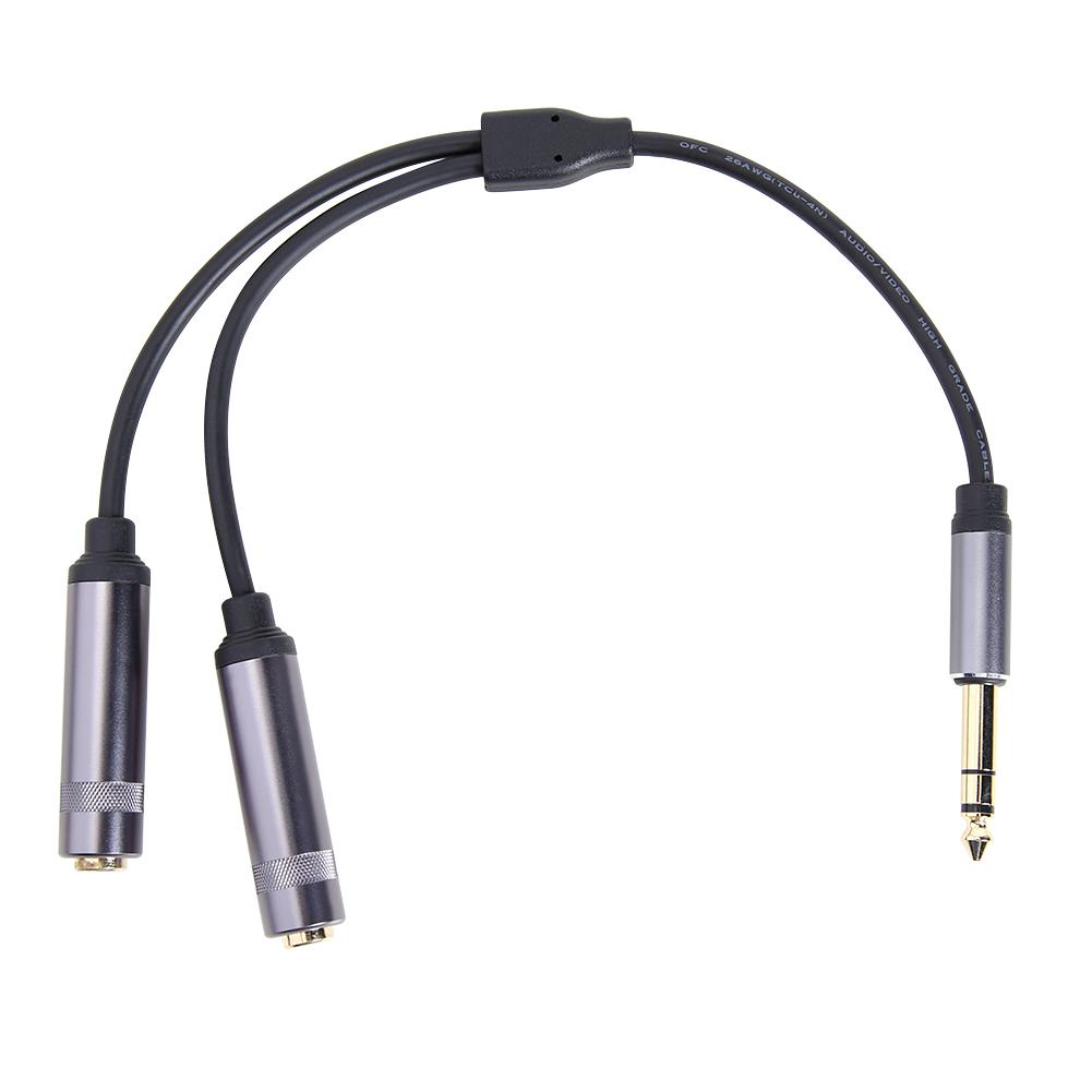 6,35 mm Stereo Stecker Stecker auf Dual 6,35 mm Jack Buchse Splitter Adapter 6,35 mm Stereo Stecker Stecker auf Dual 6,35 mm Jack Buchse Splitter Adapter