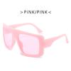 Fashion Oversized Square One-piece Sunglasses Women Retro Mirror Lens Eyewear Shades UV400 Men Punk Sun Glasses Square Shades