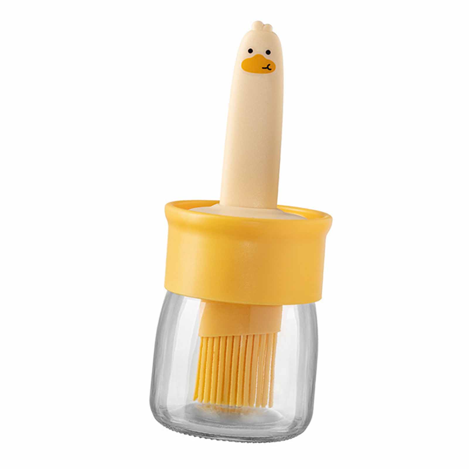 Oil Bottle with Silicone Basting Brush Oil Dispenser Container for Kitchen Baking Cooking Grilling