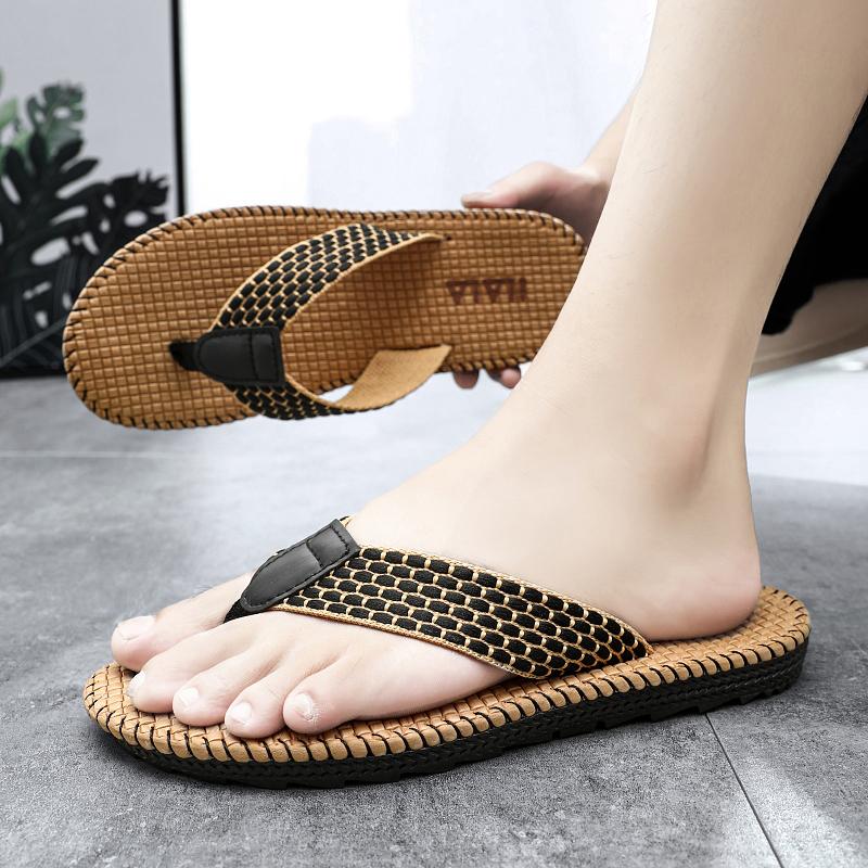 Fashion 2024 New Men's Slippers Outdoor Sandals Men's Light and Comfortable Summer Casual Beach Shoes Indoor Flip-flops Men's Shoes