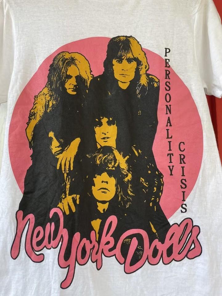 VTG New York Dolls Personality Crisis Shirt Classic White Unisex S-5XL E1232 Unisex T-Shirt M