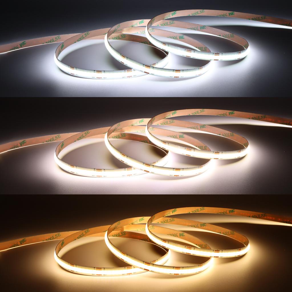 Tuya Smart WiFi Switch COB CCT LED Streifenlicht 3M 5M 24V Netzteil EU Stecker Dimmbare Lampe LED Band für Zimmer Küche Dekor