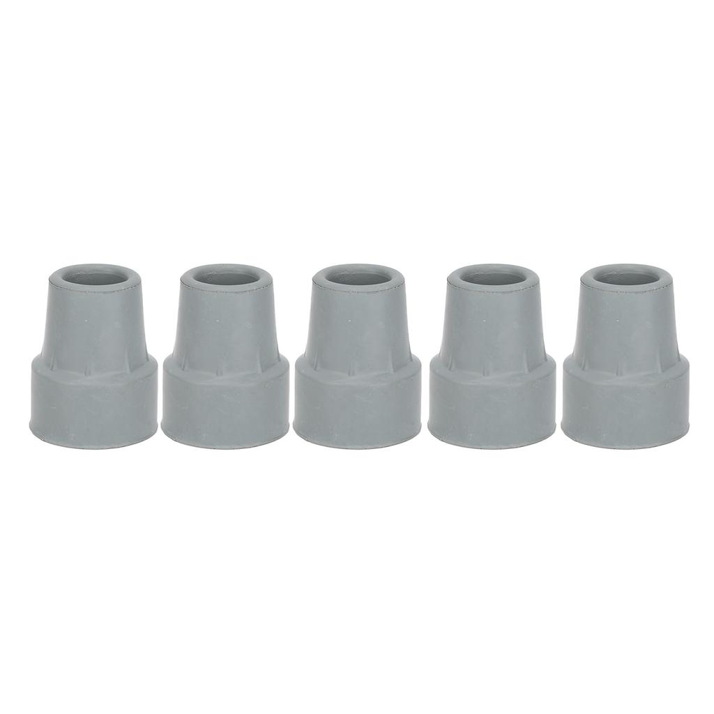 10pcs Rubber Crutch Tip Set Professional Portable Gray Walking Cane Tip Accessory for Elderly 0.7 Inch