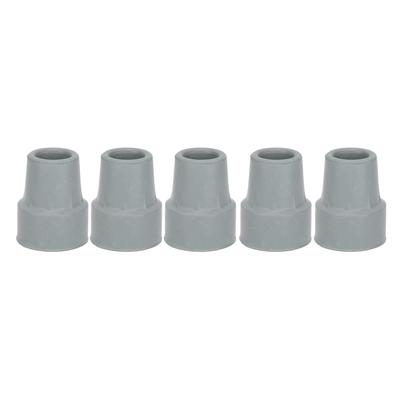 10pcs Rubber Crutch Tip Set Professional Portable Gray Walking Cane Tip Accessory for Elderly 0.7 Inch