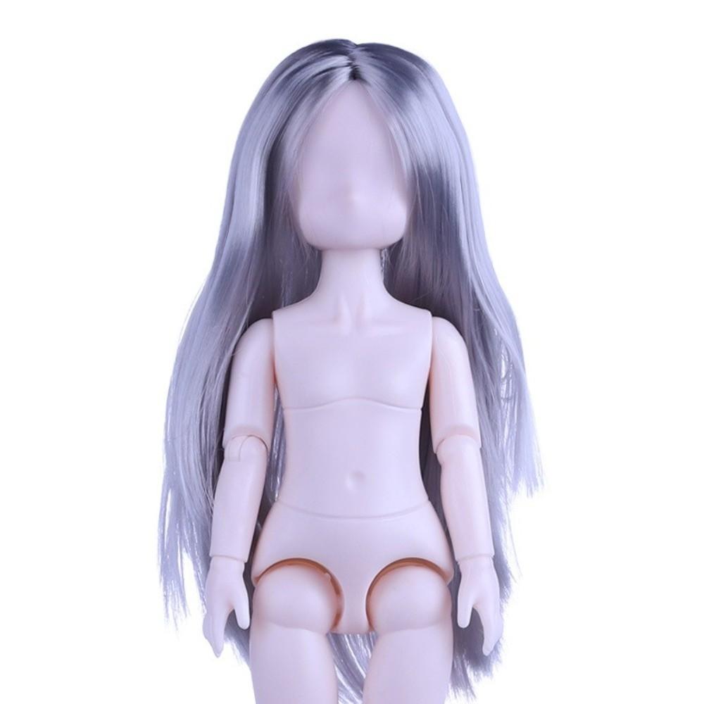 White Skin Doll Hair Transplant Head Straight Hair 1/6 BJD Girl Body Joints Movable Body Toys